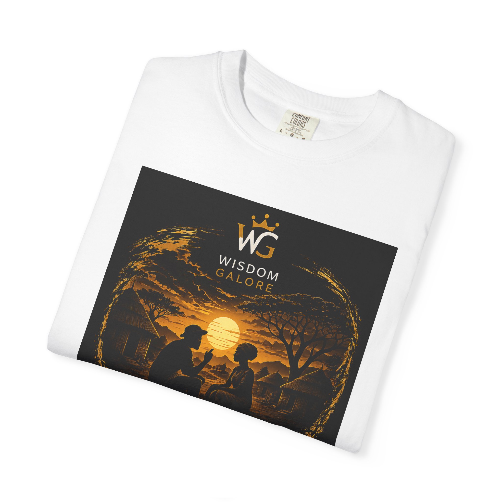 Dont lough at your wifes choices_Unisex Garment-Dyed T-shirt Black - Image 3