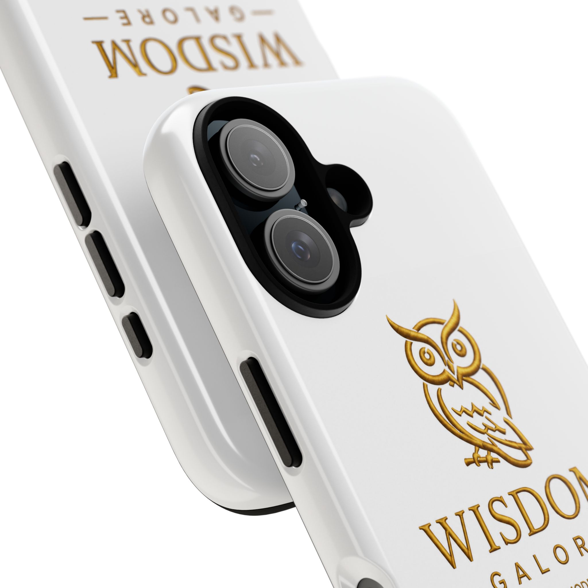 Gold Owl Wisdom Logo phone case | Tough Case - Image 2