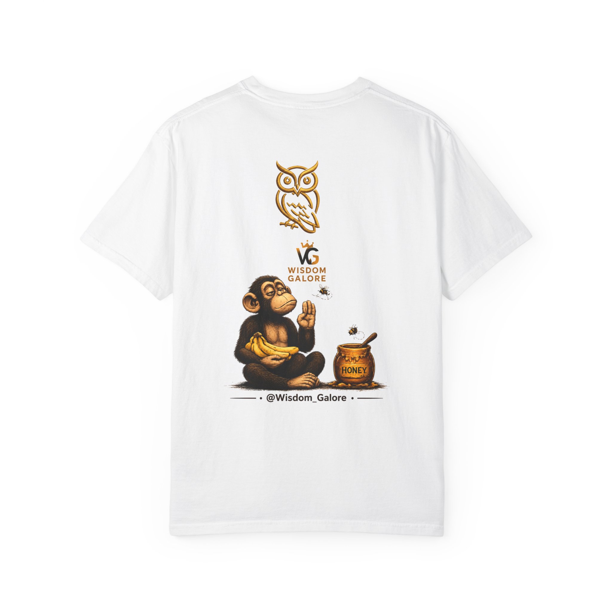 You cannot convince a monkey _Unisex Garment-Dyed T-shirt_White - Image 2