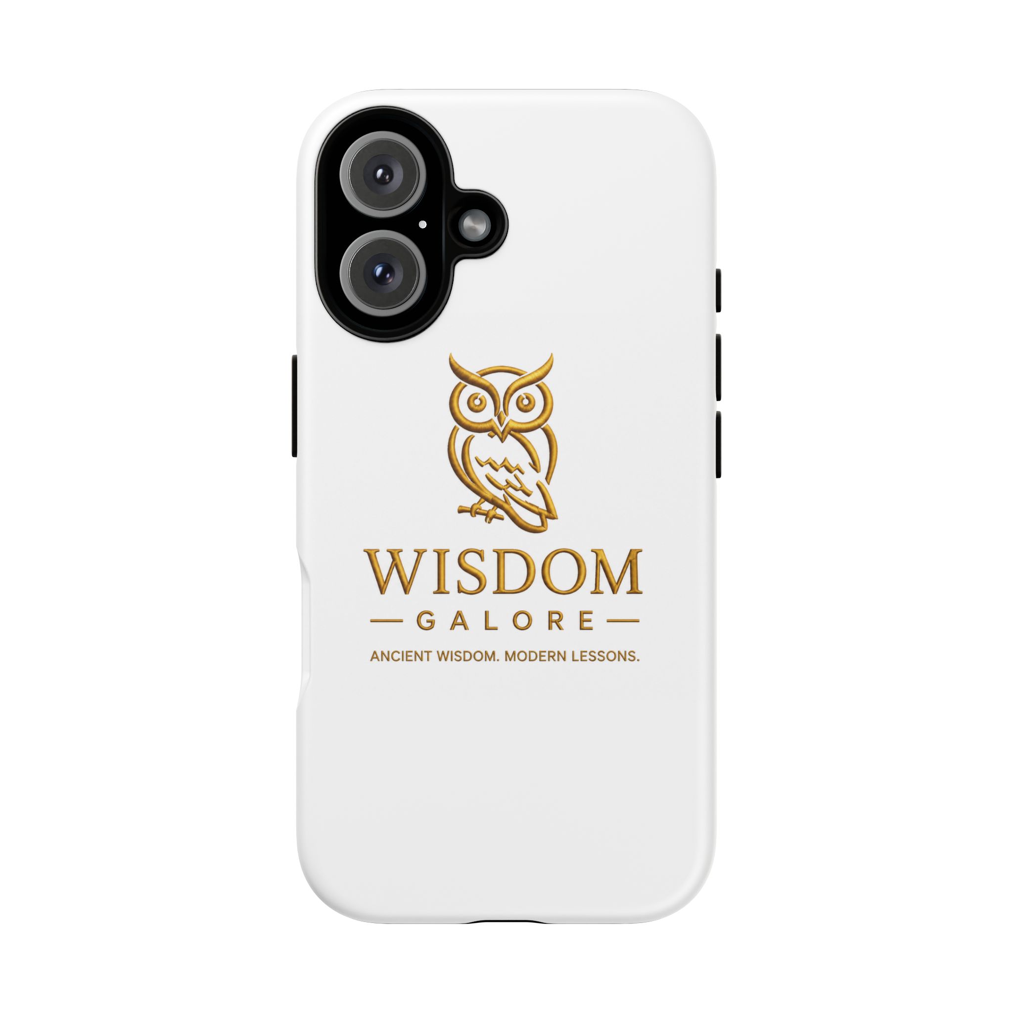Gold Owl Wisdom Logo phone case | Tough Case - Image 5
